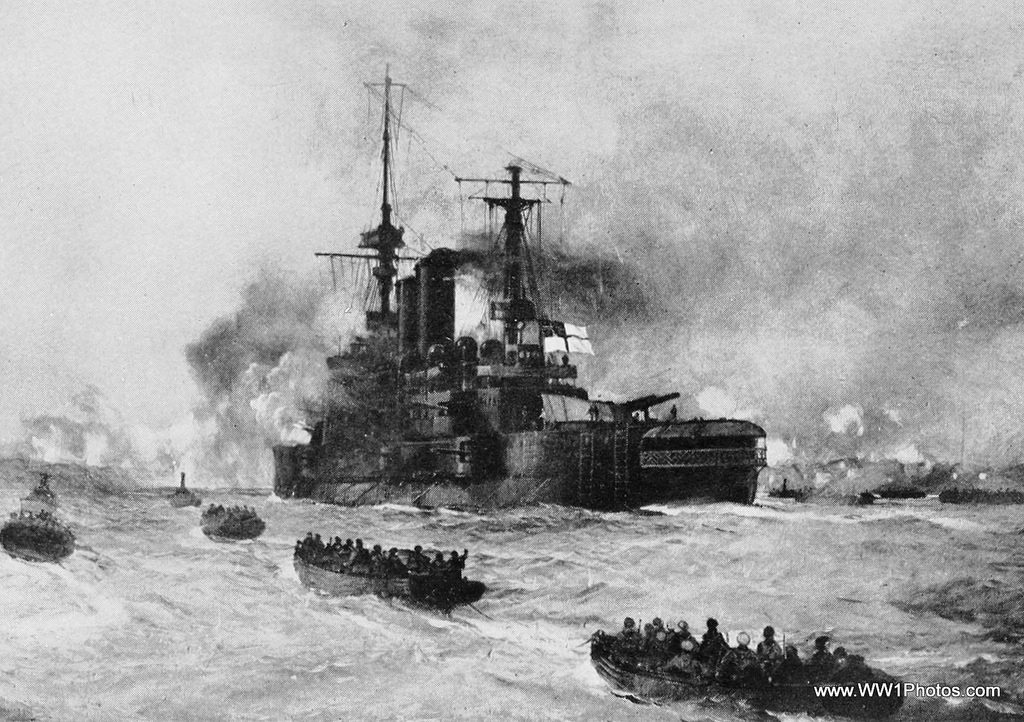 HMS Implacable approaching X-Beach _ww1Photos.com_12275590086_79b7c0ba1e_b